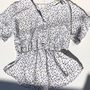 Floral baby doll blouse